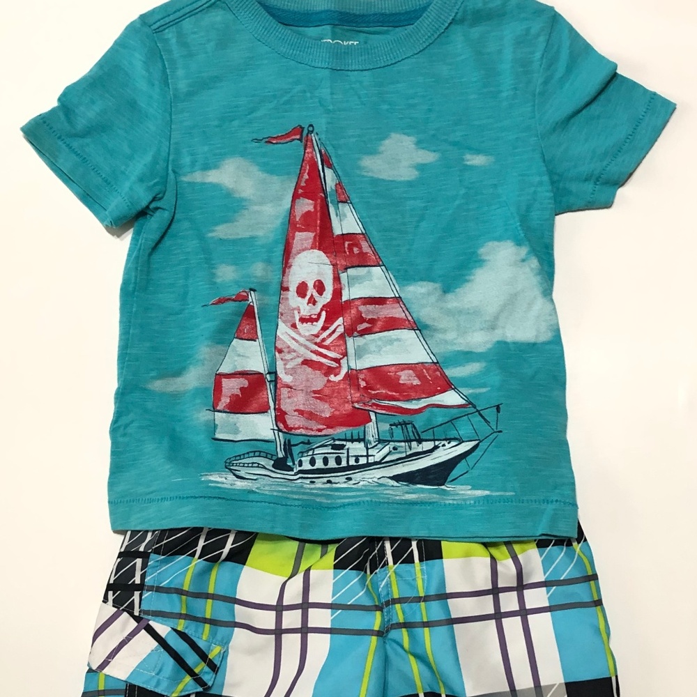 Boys 4T Swim Trunks and T-Shirt Set